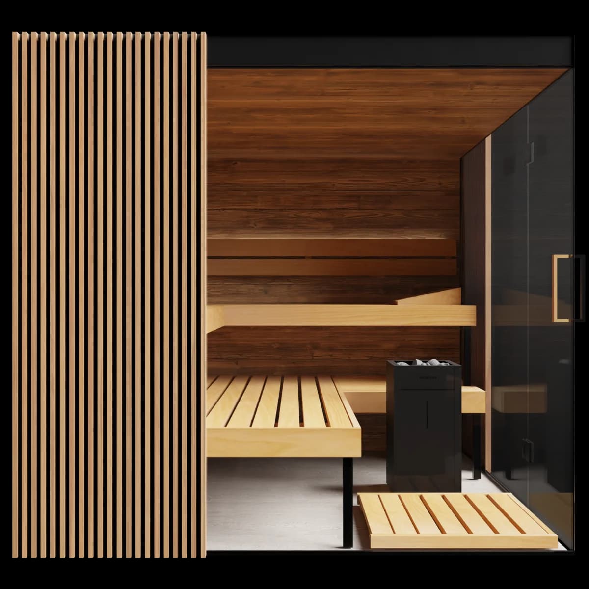 Aalto - 4-Person Indoor Sauna — sauna — view 2