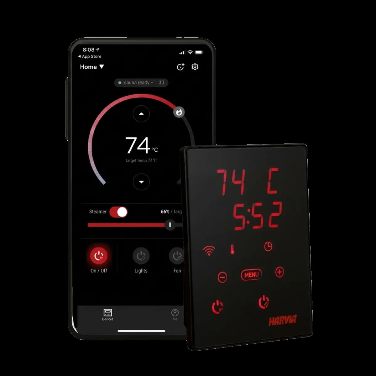 Harvia KIP80W3 + WiFi Controller (Heater Kit) — heater kit — view 2